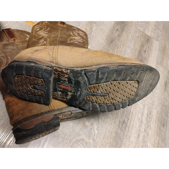 Laredo Western Cowboy Waterproof Boots Men SZ 12ew Cheyenne 68112 Leather Hammer main image 13